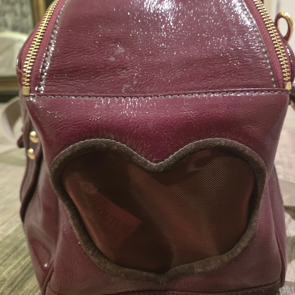 Vintage Y2K Juicy Leather Doggy Couture Drink Me Wine Pet Carrier